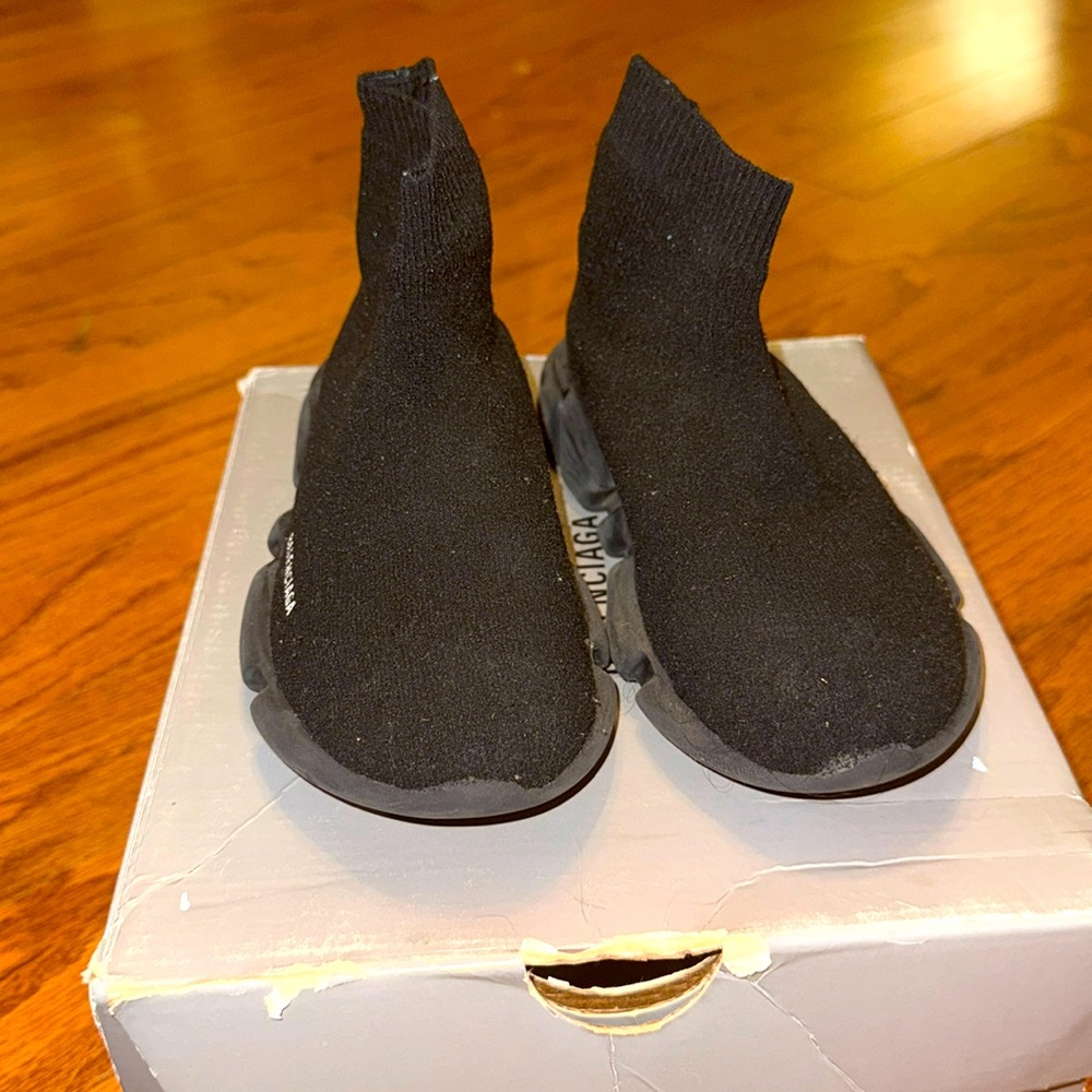 Unisex Balenciaga sock shoe, size 12c worn a few times. Knit material.